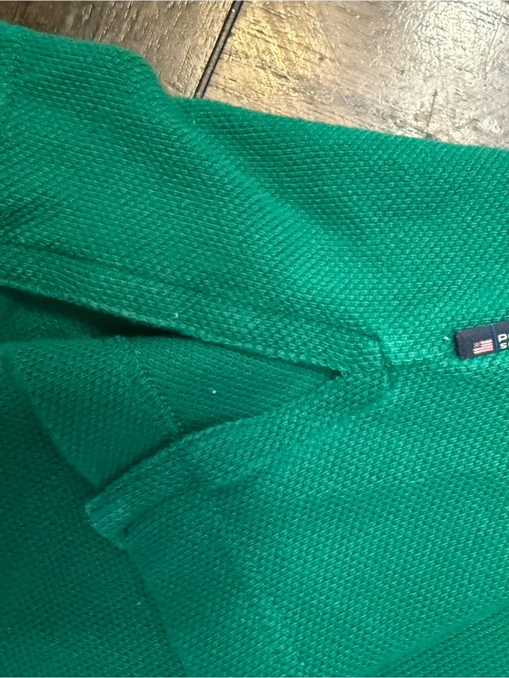 Polo Sport Ralph Lauren Polo Shirt XL Green USA Flag Embroidered 100% Cotton